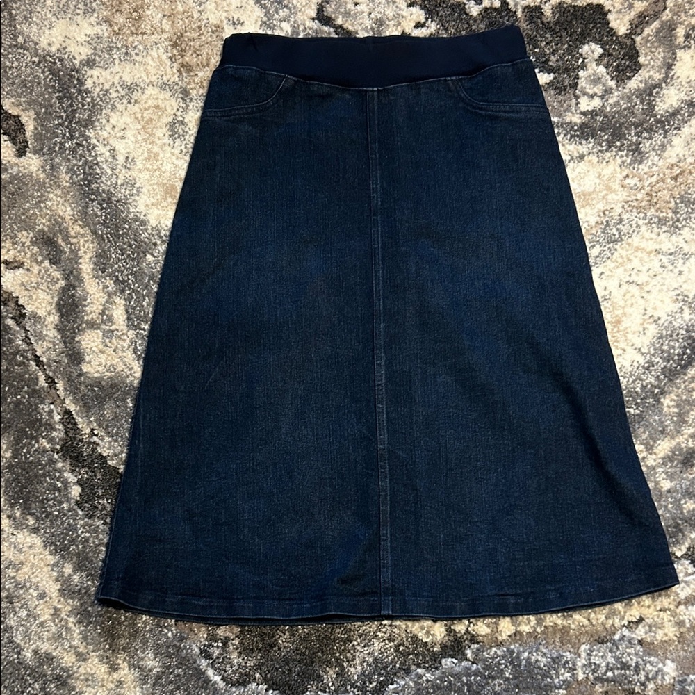 Classic dark blue A-Line Denim Skirt